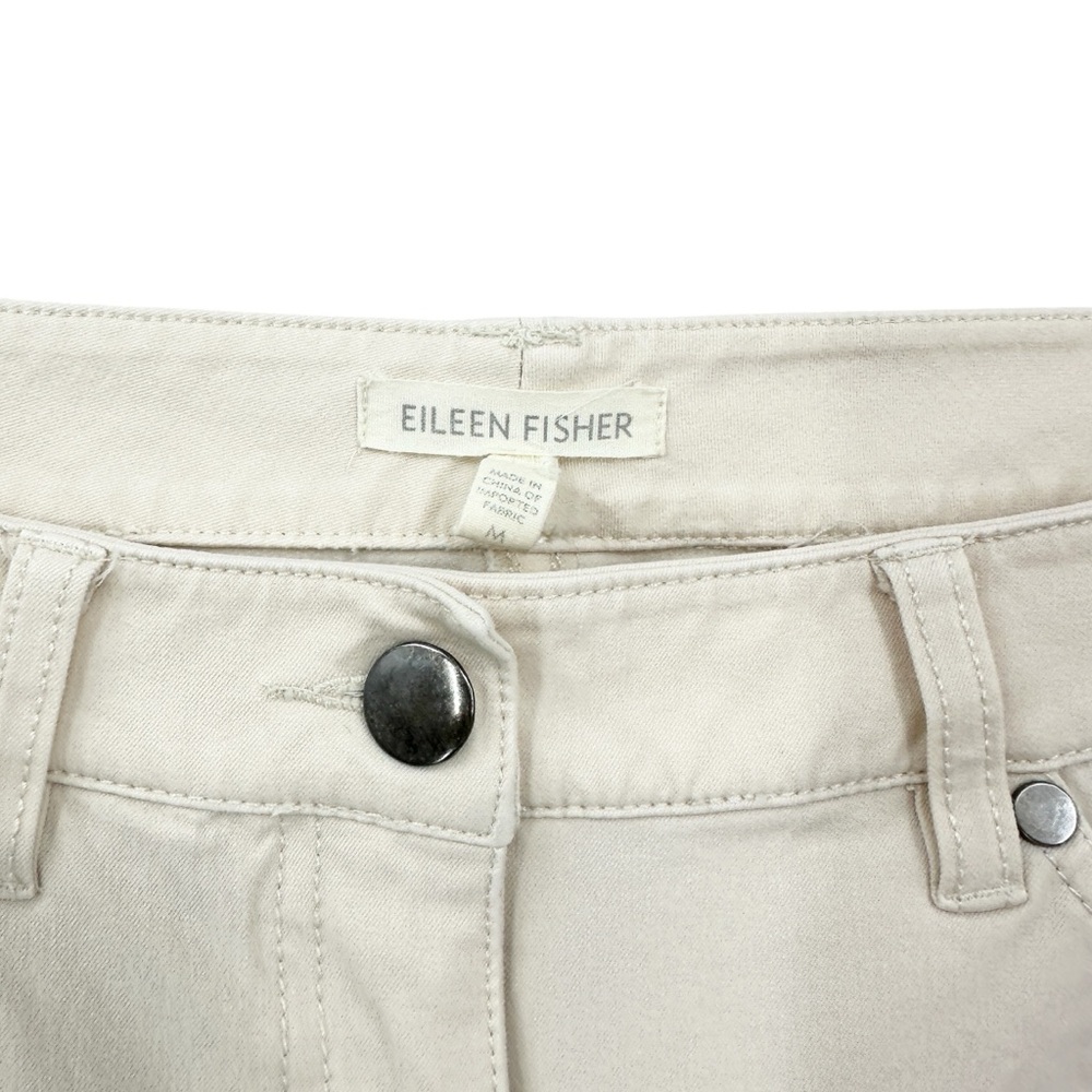 EILEEN FISHER Pants Side Stripe Slim Ankle Organic Cotton - Picture 4 of 7